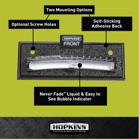 Hopkins Towing Solutions 08526 Never Fade Two Way Graduated Level, Black...