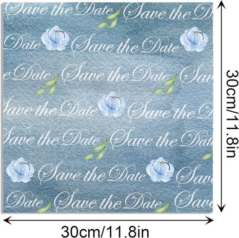 24 Sheets Scrapbook Paper Blue Rose Flower Garden Pattern Paper Double Sided Printing Craft Paper for DIY Card Making Journaling Wedding Scrapbook...