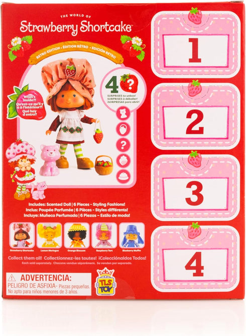 Strawberry Shortcake 'Limited Edition' Classic Version Strawberry Shortcake 5.5-inch Poseable Fashion Doll with 4 Surprise Reveal Accessories- SDC...