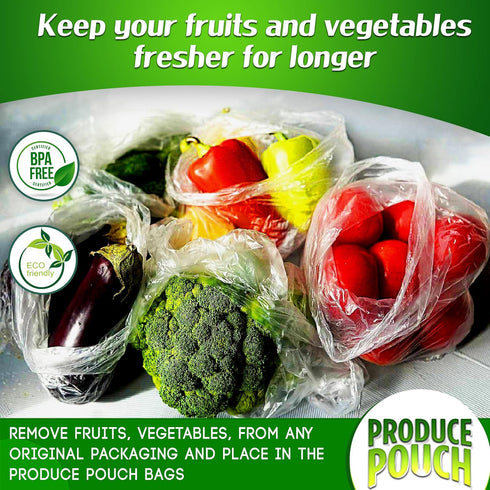 30-Pack (15M, 15L) - Extend Shelf Life, Reusable Produce Bags For Refrigerator, Keeps Fruits, Vegetables & Herbs Fresh Longer, Reusable Vegetable ...