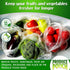30-Pack (15M, 15L) - Extend Shelf Life, Reusable Produce Bags For Refrigerator, Keeps Fruits, Vegetables & Herbs Fresh Longer, Reusable Vegetable ...