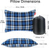Outdoor Camping Pillow Lightweight, Compressible, Flannel Travel Pillow Cases, Washable Removable Pillow Cover Camping and Backpacking Blue...