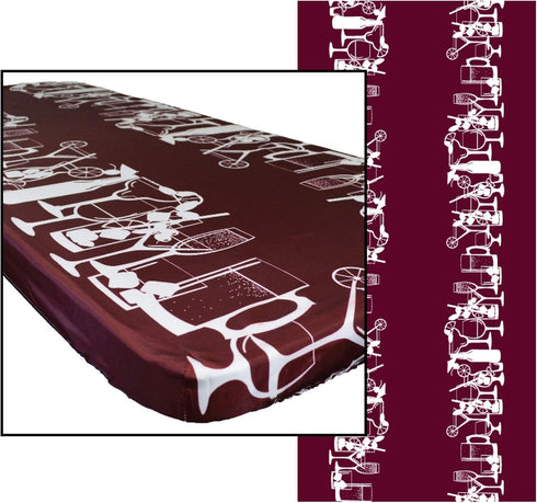 In the Breeze 8001 Happy Hour Drinks 30 Inch x 72 Inch Fitted Tablecloth...