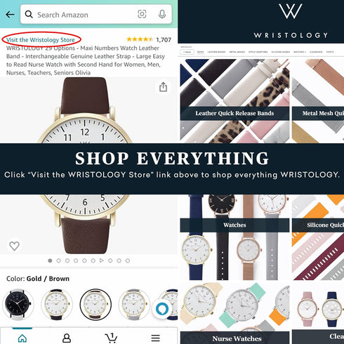 Wristology 29 Options - Maxi Leather Band Roman Numerals Boyfriend Watch - Interchangeable Genuine Leather Strap - Large Easy to Read Analog Face ...