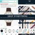 Wristology 29 Options - Maxi Leather Band Roman Numerals Boyfriend Watch - Interchangeable Genuine Leather Strap - Large Easy to Read Analog Face ...