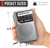 PowerBear Portable Radio | AM/FM, 2AA Battery Operated with Long Range Reception for Indoor, Outdoor & Emergency Use | Radio with Speaker & Headph...
