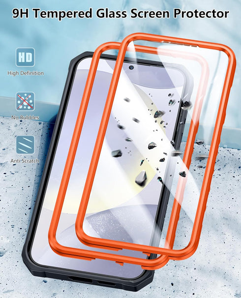FNTCASE for Samsung Galaxy S24-Plus Case: S24plus Phone Case Drop Protection Rugged Belt-Clip Holster & Kickstand Military Grade Matte Textured Bu...