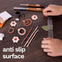 DAS Smart Acrylic Roller - 8-Inch Solid Acrylic Clay Rolling Pin with 3 Adjustable Rings in Sizes 2.5, 3.5 and 5mm - Easy to Clean Black Clay Roll...