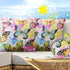 Butterfly Outdoor Waterproof Throw Pillow Covers 18 x 18 Inch Set of 2, Floral Green Tropical Pillowcase Square Cushion Case, Farmhouse Garden Dec...