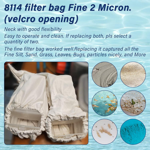 ???????? ?????????????? Pool Cleaner Fine Filter Bag Replacement for Aquabot/Aqua Filter Bag Products 8114,Fits Pool Spa Part Small Wheeled Aquabo...