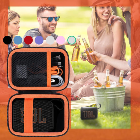 Hard Case Compatible with JBL Go 4 GO3 Portable Bluetooth Speaker (Red Case)...