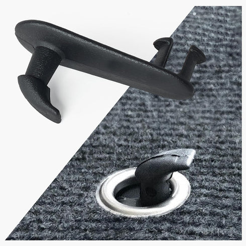 Click&Fit Front Car Floor Mat Clips 4-pack for 2000-2015 Toyota Lexus Scion – Black floor mat hooks replases 0821000820, Multi-use car carpet mat ...