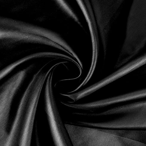 Satin Fabric by The Yard, 60 Inch Wide Black Satin Fabric Shiny & Silky Lining Fabric Satin Cloth Fabric for Wedding Dress, Clothing Making, DIY C...