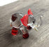 Garden Deco Glow in The Dark Brown Elephant Hand Blown Art Glass Figurine Ornament Sculpture...