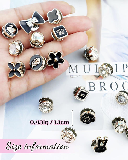 40 Pcs Women Shirt Brooch Pins, Mini Cover Up Enamel Safety Lapel Pins Buttons Sweater Shawl Clips for Women Clothing Dress Supplies (20 Style)...