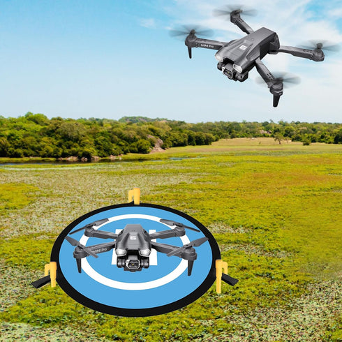 Drone Landing Pad, 21.6'' Waterproof Universal Quadcopter Landing Pads Fast-fold Double Sided for DJI Mini 4/3 Pro,Air 2S,Mavic Air 2,Mavic 2 Pro,...