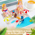 25 Pcs Beach Miniature Dollhouse Decoration, Umbrella Palm Chair Miniature Toys Garden Decorations Dollhouse Outdoor Accessories Beach Decorations...