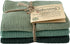 3-Piece Danish Cotton Dishcloths in 100% Certified Organic Cotton Made in India (Rustic Green Organic Combi)...