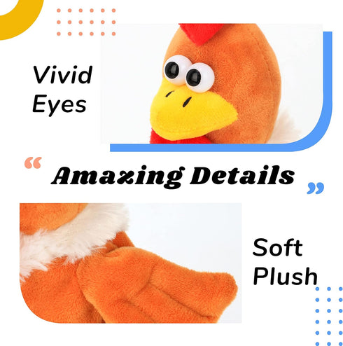Hopearl Talking Chicken Repeats What You Say Walking Chick Electric Interactive Animated Toy Speaking Plush Buddy Gifts for Toddlers Birthday, 9''...