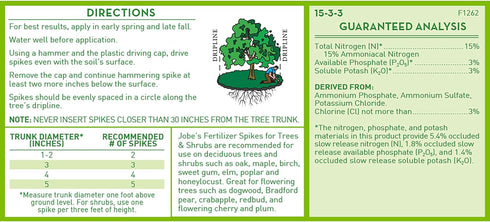 Jobe’s Slow Release Tree and Shrub Fertilizer Spikes, Easy Plant Care for Oak, Maple, Dogwood, Boxwood, and Many More Acid Loving Trees and Shrubs...