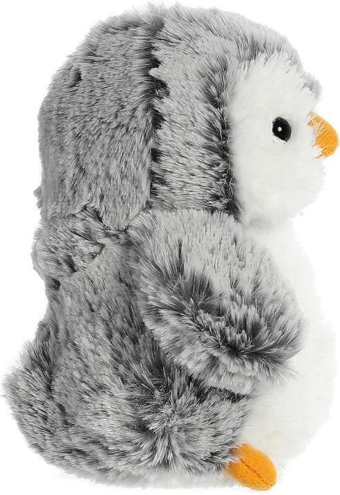 Aurora® Playful PomPom Penguin™ Mini Stuffed Animal - Vibrant Companions - Endless Fun - Gray 6 Inches...