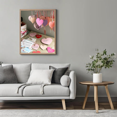 Posterizer 1 pcs-Valentine's day inspired heart shaped cute craft poster -3-Romantic Art-Holiday Poster Collection-Gift for Couples boyfriend girl...