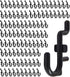 100-Pack Jewelry Tower Black J-Shaped Peg Hooks for 1/4 Inch Pegboard Hole Size - Pegboard Hooks for Jewelry Garage Tools Organizer Storage - Pegb...
