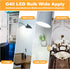 Dimmable 3W LED Bulb Equivalent 25 Watt Light Bulbs, Daylight 5000K, E26 Medium Base, Frosted, 300 Lumens, CRI 90+, G40 3 Watt Edison Bulbs for Ni...