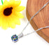 Uloveido 10mm Simulated Mystic Topaz Rainbow Heart Cubic Zirconia Solitaire Pendant Necklace Platinum Plated Y891...