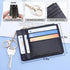 Teskyer Slim Wallet for Women, RFID Blocking Credit Card Holder Wallet with Zipper Pocket and Easy to Attach Keychain - Lichee Black...