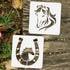 FINGERINSPIRE 9 Pcs Horses Stencil 5.9x5.9inch Reusable Horse Farm Running Horse Painting Template DIY Horse Head Drawing Stencil Animal Steed Dec...