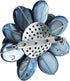 AeraVida Blue Mother of Pearl and Cultured Freshwater Pearl Sweet Azalea Floral Pin or Brooch | Floral Accessory for Women...