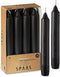 Straight Black Candlesticks - Pack of 8 6" Coated Black Candles - 5 Hour Long Burning Unscented Candles for Halloween, Chime, Wedding, and Home De...
