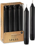 Straight Black Candlesticks - Pack of 8 6" Coated Black Candles - 5 Hour Long Burning Unscented Candles for Halloween, Chime, Wedding, and Home De...