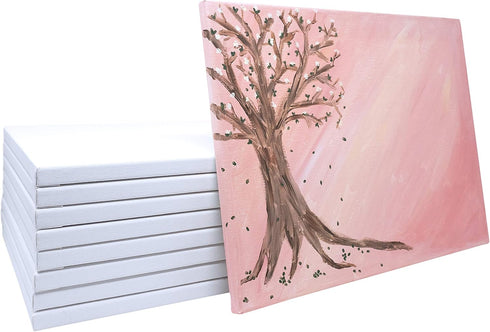 milo Stretched Artist Canvas | 8x10 inch | Value Pack of 10 Canvases for Painting, Primed & Ready to Paint Art Supplies for Acrylic, Oil, Mixed We...