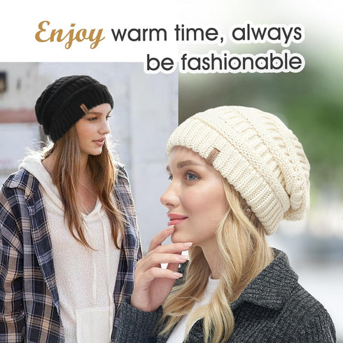 FURTALK Winter Hats for Women Fleece Lined Knit Beanie Hats Slouchy Warm Beanies Ski Skull Cap...