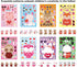 68Ft Heart Bulletin Board Decorations with 8pcs Animal Sticker+8pcs Cards, Red Pink Heart Rolled Border Trim for Party Classroom Chalkboard Wall D...