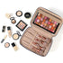 NISHEL Large Double Layer Travel Makeup Bag Women, Large Cosmetic Case, Organizer for Travel-Size Accessories Bottles, Brushes, Conditioner, and S...