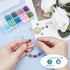PH PandaHall 200pcs Frosted Glass Beads 10 Color 8mm Sea Glass Beads Spacers Matte Bead Ocean Blue Loose Bead for Friendship Bracelet Necklace Mot...