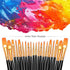 BOSOBO Paint Brushes Set, 2 Pack 20 Pcs Round Pointed Tip Nylon Hair Artist Acrylic Paint Brushes for Acrylic Oil Watercolor, Face Nail Art, Minia...