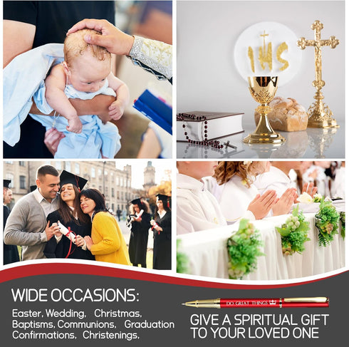 20 Pcs Christian Pen Bible Verse Pen Gifts for Men Women Church Welcome Pen Inspirational Black Ink Ballpoint Pen Bulk Clergy Appreciation Gift Pa...