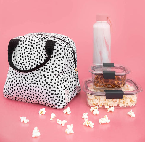 Steel Mill & Co Insulated Lunch Tote Bag for Women, Large Capacity Cooler Lunch Box, Cute Lunch Bag for Adults, Mini Cooler with Zipper Closure, P...