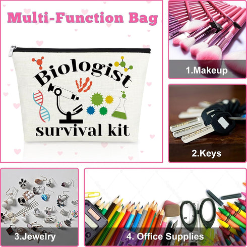 Biologist Gifts Makeup Bag Biology Science Teacher Gifts Biology Lover Gifts Cosmetic Bag Biology Student Gifts Biology Major Graduation Gifts Lab...