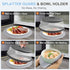 10 Inch Microwave Food Cover & Collapsible Silicone Mat - Splatter Guard, Plate Holder & Kitchen Colander for Meal Prep, Charcoal...
