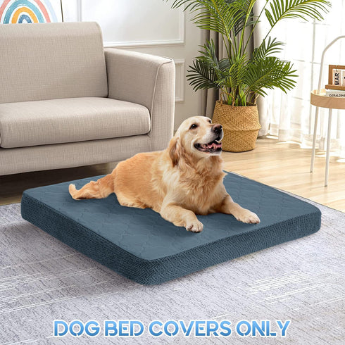 CHHKON Dog Bed Covers Replacement Washable Waterproof Pet Puppy Bed Cover for Dog(Blue,36x27x6 inch)...