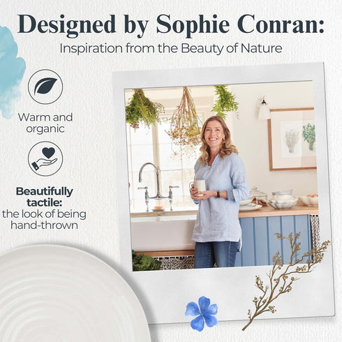 Portmeirion Sophie Conran White Mini Cake Stand | 6.5 Inch Cupcake Stand for Dessert Display at Weddings and Birthday Parties | Made from Fine Por...