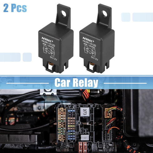 uxcell 2 Pcs Z1507091/4 4 Pin DC 12V 40A Universal Car Vehicle Motor Fuse Relay Switch Power...