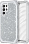 LONTECT for Galaxy S22 Ultra 5G Case Three-Layer Shockproof Heavy Duty Hybrid Sturdy High Impact Protective Cover Glitter Sparkly Bling Case for S...