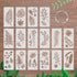 YOUYIDUN-16 Pcs Leaves Plants Stencils Templates for Painting, Reusable Leaf Plant Painting Templates Stencils for Painting Craft Drawing on Wood ...