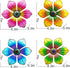 4PCS Metal Flowers Outdoor Wall Decor, 6 Inch Metal Garden Wall Art Decorative, Metal Flower Outdoor Wall Sculptures Hanging Indoor Outdoor Home, ...